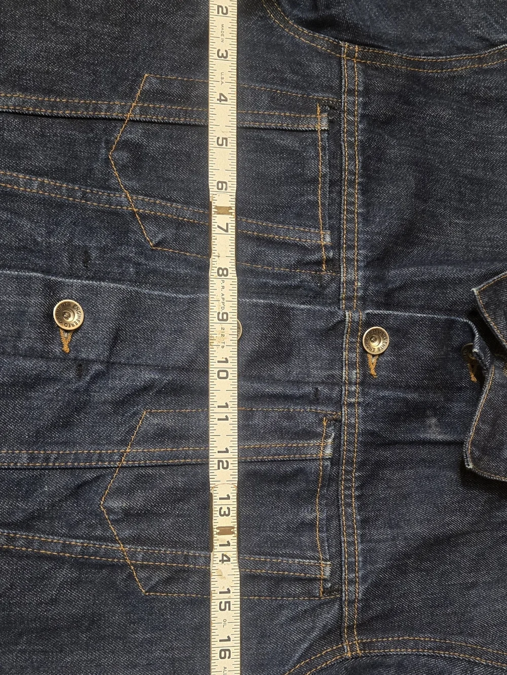 Engineered Garments Men's Dark Blue Denim Jacket - Classic Trucker Style. Xsmall - Picture 9 of 12